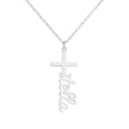 thumbnail image 1 of Personalized Planet Women's Sterling Silver Lowercase Script Name Cross Necklace, 1 of 4
