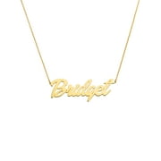 Personalized Planet Women's Sterling Silver Medium Bold Script Name Necklace