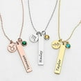 thumbnail image 1 of Personalized Planet Women's Sterling Silver Name, Zodiac Sign and Birthstone Cluster Necklace, 1 of 2