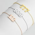 thumbnail image 1 of Personalized Planet Women's Sterling Silver Old English Angel Number Bracelet, 1 of 2