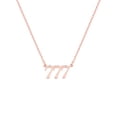 thumbnail image 1 of Personalized Planet Women's Sterling Silver Petite Script Angel Number Necklace, 1 of 6