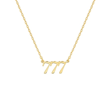 Personalized Planet Women's Sterling Silver Petite Script Angel Number Necklace