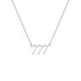 thumbnail image 1 of Personalized Planet Women's Sterling Silver Petite Script Angel Number Necklace, 1 of 6
