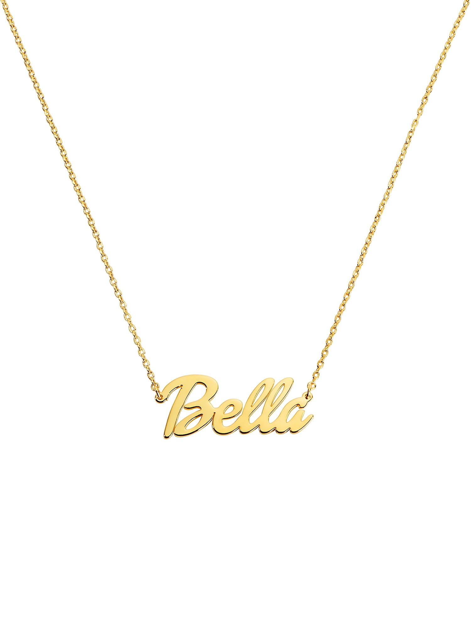 Personalized Planet Women's Sterling Silver Small Bold Script Name Necklace