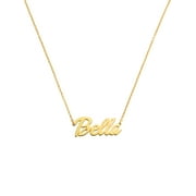 PERSONALIZED PLANET Women's Sterling Silver Small Bold Script Name Necklace