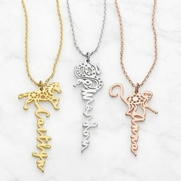 Personalized Planet Women s Outrageous Oversized Script Nameplate Necklace Walmart