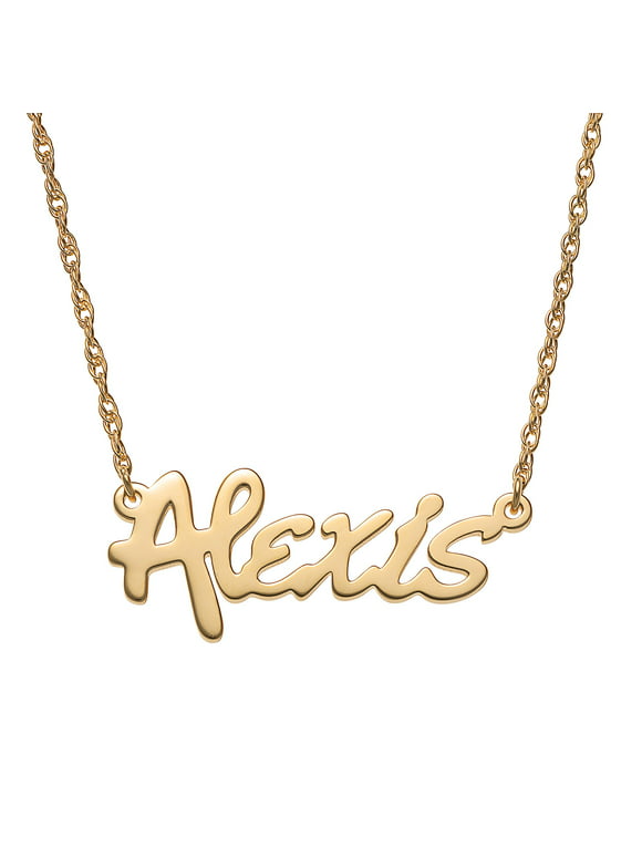 - Personalized Planet Women's Sterling Silver or Gold over Silver Bold Nameplate Necklace