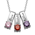 thumbnail image 1 of Personalized Planet Women's Sterling Silver or Gold over Silver Name and Round Birthstone Charm 1-3 Piece Pendant, 1 of 4