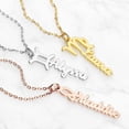 thumbnail image 1 of Personalized Planet Women's Zodiac Sign Vertical Name Necklace, 1 of 2