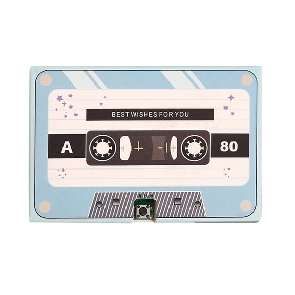 Personalized Plastic Voice Message Card with 60-Second Recording and Repeatable Function for Various Occasions