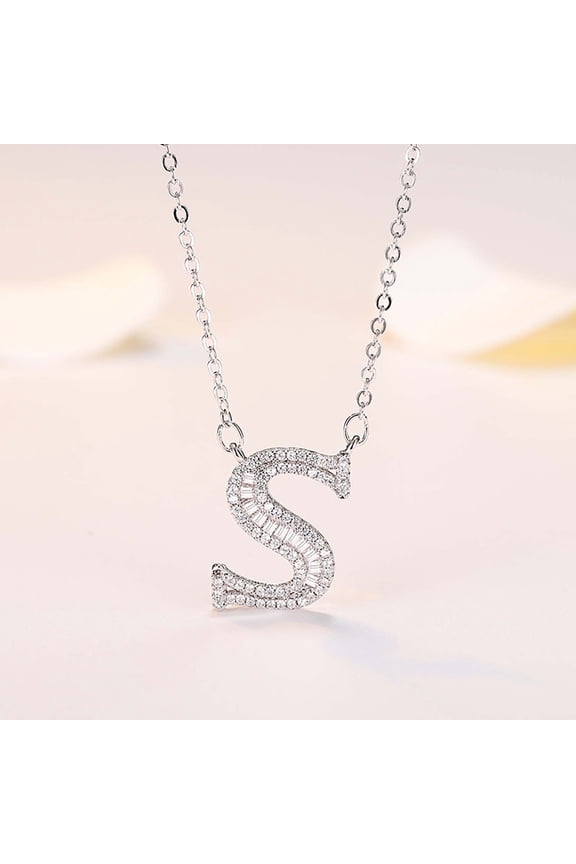 Personalized Plated Name Necklace - Custom DIY Your Name & Last Name with 26 English Letters - Elegant 40+5cm Chain for Women & Daughters