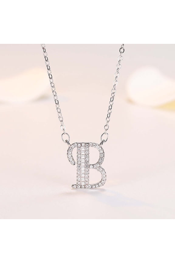 Personalized Plated Name Necklace - Custom DIY Your Name & Last Name with 26 English Letters - Elegant 40+5cm Chain for Women & Daughters