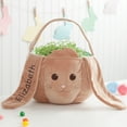 thumbnail image 1 of Personalized Plush Kids Easter Basket – Brown Bunny, 1 of 3