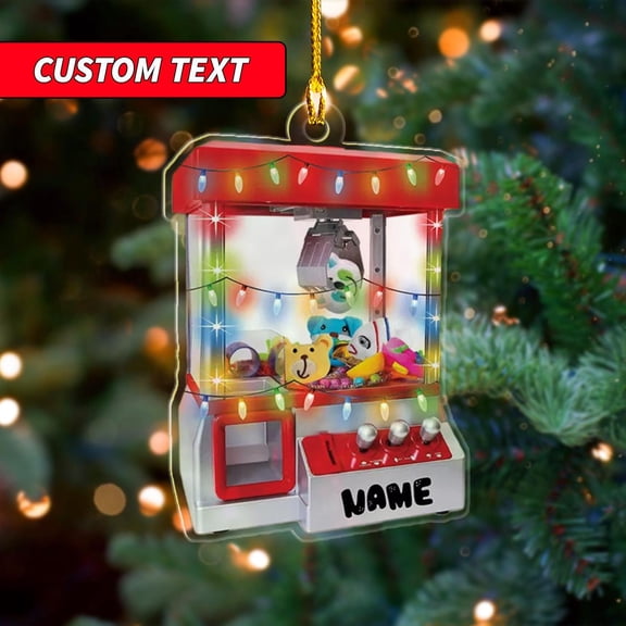 Personalized Plush Toy Vending Machine 2D Flat Acrylic Ornament 2025, Arcade Claw Machine Nostalgic Decor