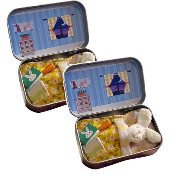 Personalized Pocket Bunny Hug Gift Set – Mini Plush Bunny with Greeting Card & Gift Box, Easter Basket Stuffer, Cute Anxiety Comfort Keepsake for Kids, Family & Friends