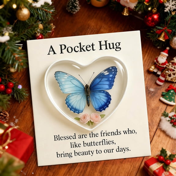 Personalized Pocket Hug Gift Card, Gifts for Him Crystals Pocket Hug, Pockets Hugs Gifts Greeting Cards, Mini Gift Small Gifts for Women(1pcs)