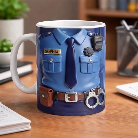 Personalized Police Officer Mug, Custom Name Cop Gift, My Favorite Police Officer Calls Me Mom Mug, Law Enforcement Gift, Gift for Mom