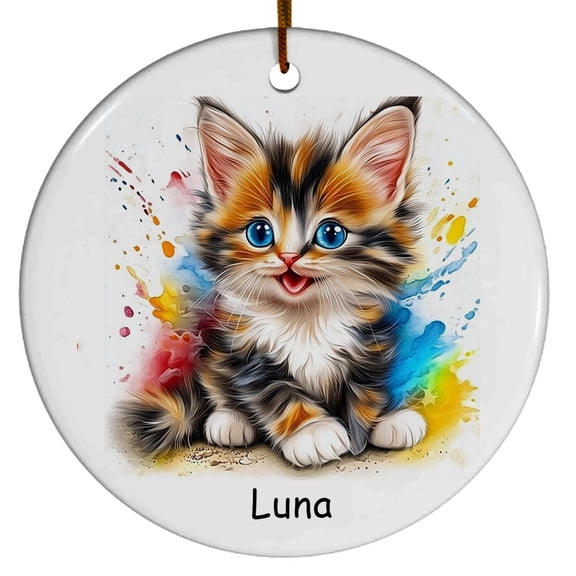 Personalized Polydactyl Cat Christmas Ornament, Customized Ornament with Cat Name, Christmas Ornament, Gift for Mother's day, Father's day, Christmas, Birthday, Gift for Cat Lover