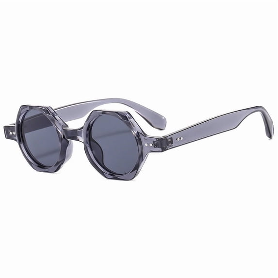 Polygon Sunglasses for Women and Men AC Lens PC Frame Driving Glasses for Travel Fashion Wear and Sun Protection Round