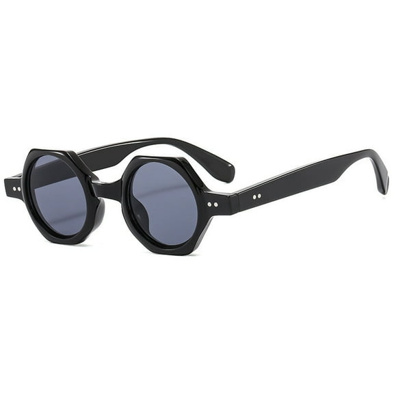 Polygon Sunglasses for Women and Men AC Lens PC Frame Driving Glasses for Travel Fashion Wear and Sun Protection Round