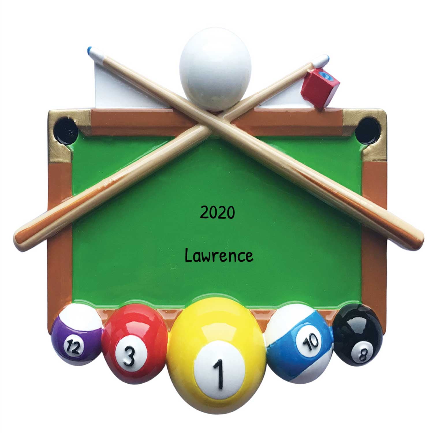 Personalized Pool Ornament Billiards Themed Gifts, Game Ornaments