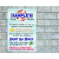 thumbnail image 1 of Personalized Pool Rules Sign Aluminum Metal 8"X12" Custom Name Funny Deck Patio, 1 of 1