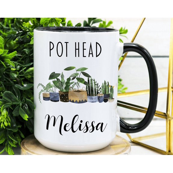 Personalized Pot Head Coffee Mug Funny Gardening Gift
