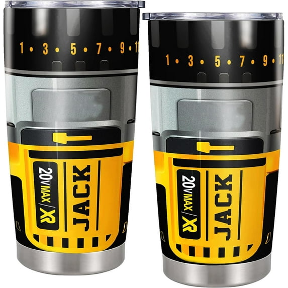 Personalized Power Tool Tumbler Travel Coffee Mug Insulated Cup with Lid Stainless Steel 20oz 30oz Mechanic Gifts for Men Dad Husband Fathers day Birthday