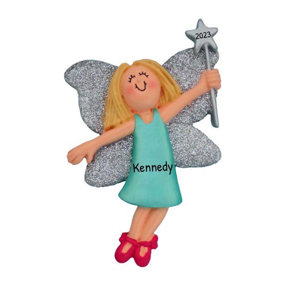Personalized Princess Fairy Ornament 2024 Blonde Hair Pixie Character 1 Count - Ornaments by Elves