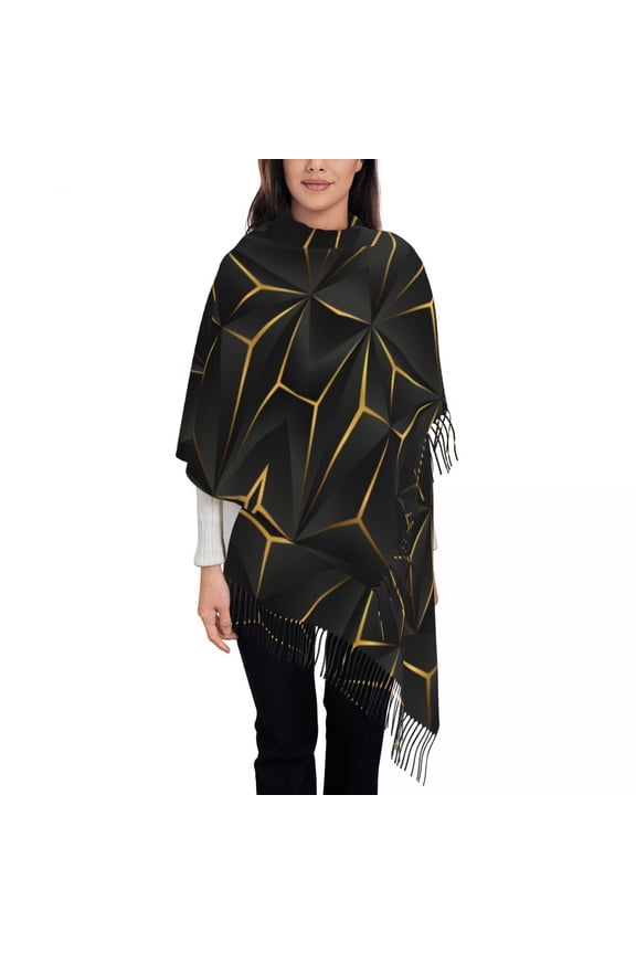 Personalized Printed Magic Long Pile Fringe Men Scarf Women'S Anti Chill Scarf