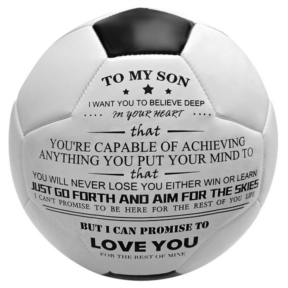 Personalized Printed Soccer Ball Football For My Son, Birthday Graduation Gift For Son From Dad, Perfect For Outdoor & Indoor Match Or Game