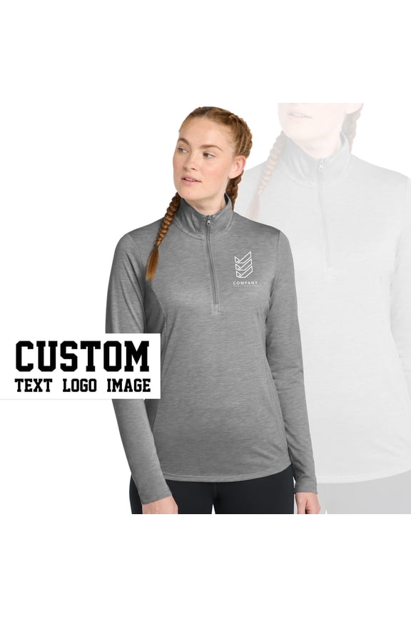 Personalized Quarter Zip Pullover Custom MoistureWicking Jacket QuickDry Workout Shirt Ath