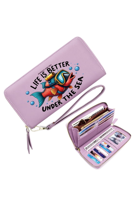 Personalized RFID Wallet for Women Wallet with Multiple Card Slots for Women Original Designs Made on Demand Love Eyecatching Accessory Elegant Gift for Mother's Day, Bridesmaid, Christmas