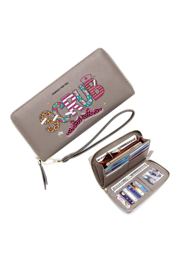 Personalized RFID Wallet for Women Zipper Card Bag with ID Window Made on Demand Love Original Designs Portable Change Foreskin Clip Valentine's Day, Mother's Day, Birthday Gifts
