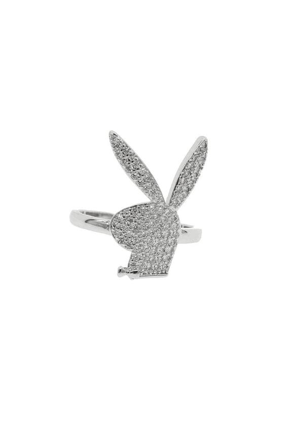 Personalized Rabbit Micro-Set Opaline Rock Hip-Hop Ring