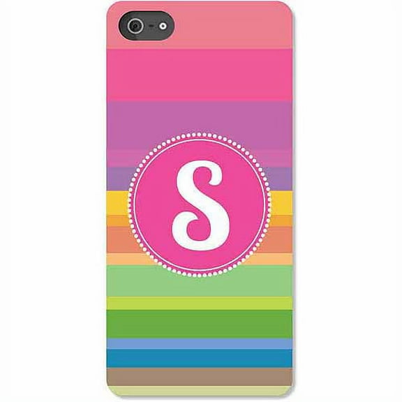Personalized Rainbow Striped iPhone 5 Case