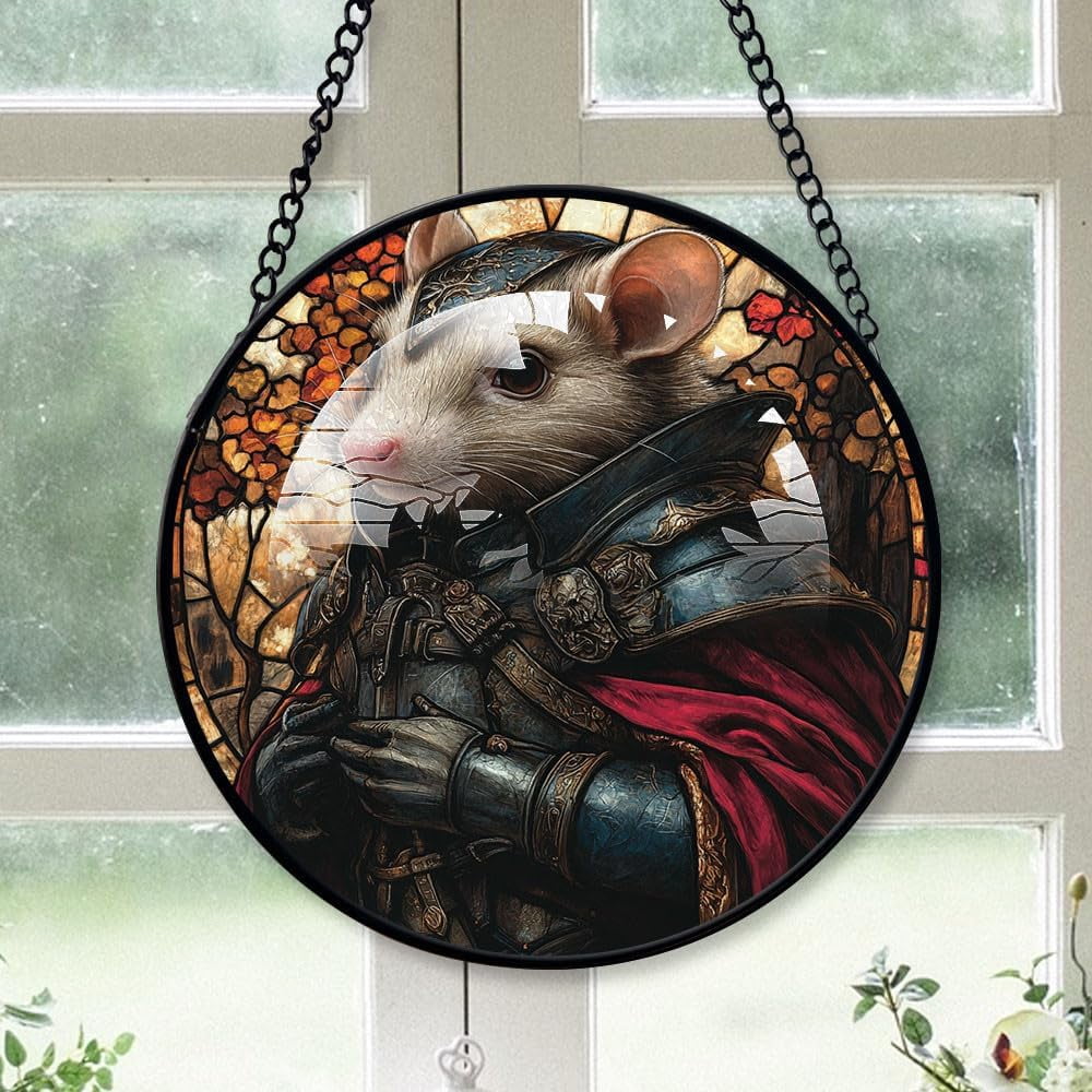 Personalized Rat Suncatcher Stained Glass, Rat Gifts for Women, Rat for ...