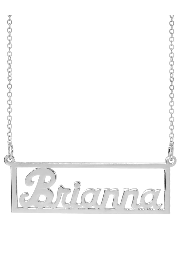 Personalized Rectangle Bar Name Necklace