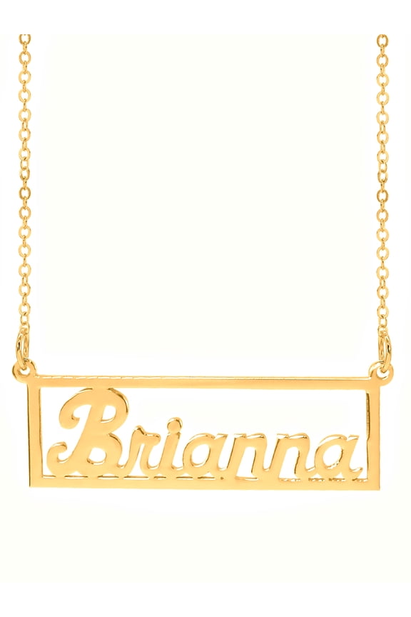 Personalized Rectangle Bar Name Necklace