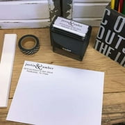 Personalized Rectangular Self-Inking Rubber Stamp - Matthew & Kate