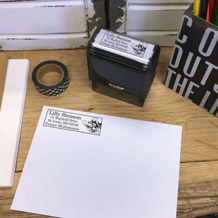 Personalized Rectangular Self-Inking Rubber Stamp - Stenson
