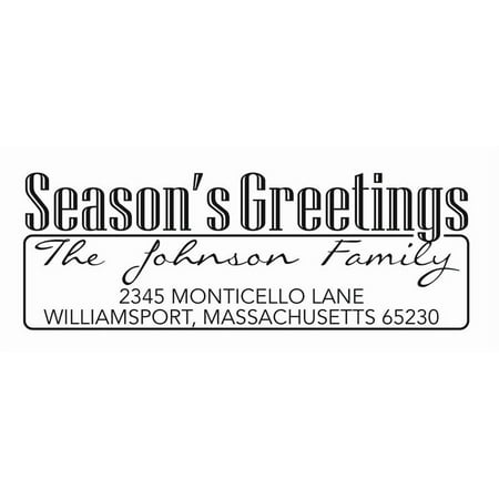 Personalized Rectangular Self-Inking Rubber Stamp - The Johnson Family