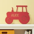 thumbnail image 1 of Personalized Red Wood Tractor Plaque, 1 of 1