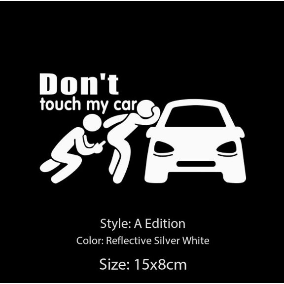 Personalized Reflective Car Stickers Set - Humorous Decals for Enhanced Visibility and Customization