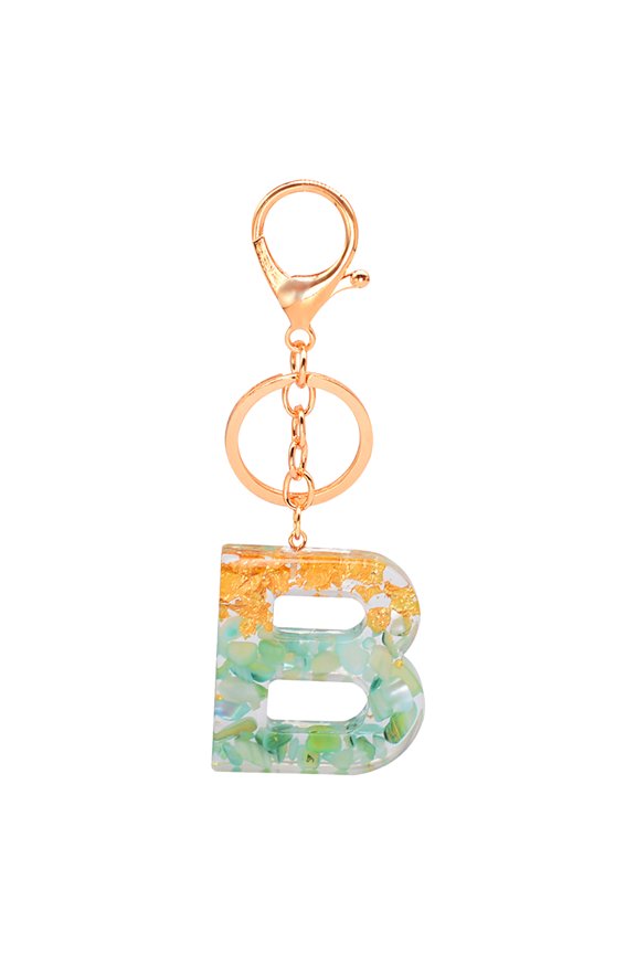 Translucent Letter Keychain Resin Pendant Durable Stylish Accessory for Keys Bags Personalization
