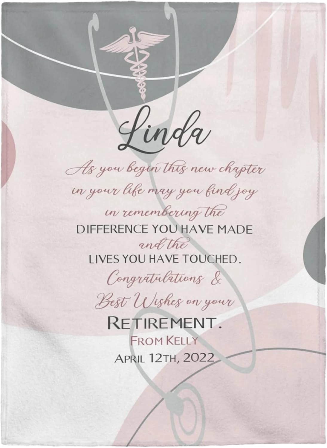 Retirement Throw Blanket 50x60 Inches - Purple Flannel, Soft & Warm, With Inspirational Quotes - View #14