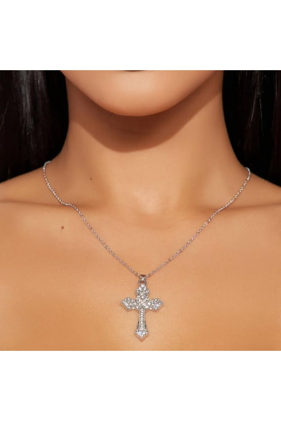 Personalized Retro Cross Pendant Clavicle Chain Necklace Multiple Options