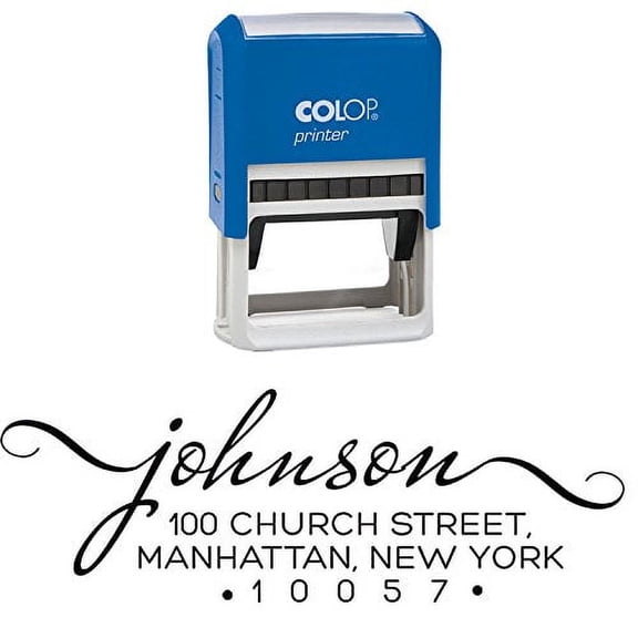 Personalized Return Address Stamp Self Inking Custom Rubber Stamper Johnson Colop By Printtoo