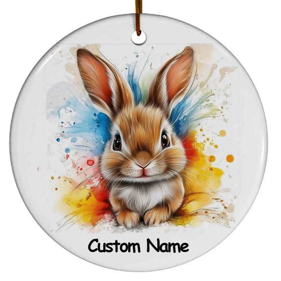 Personalized Rex Rabbitin Ornament, Custom Ornament for Animal Lover, Ideal Gift for Men, Women, Best Friend, Gift for Christmas, Birthday, Father's Day, Mother's day