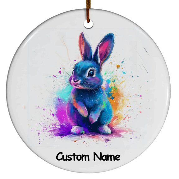 Personalized Rex Rabbitin Ornament, Custom Ornament for Animal Lover, Ideal Gift for Men, Women, Best Friend, Gift for Christmas, Birthday, Father's Day, Mother's day